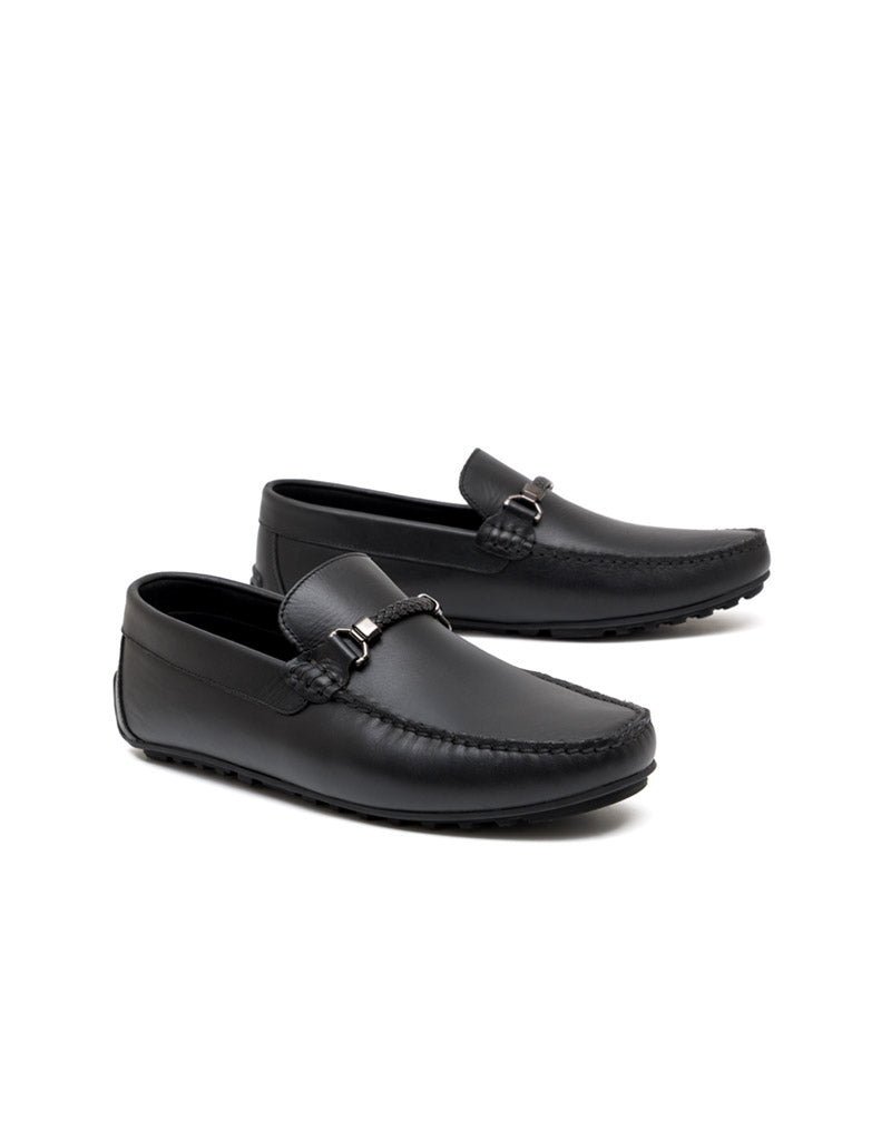 Mocasín casual para hombre en cuero con herraje REF 02GALACIA
