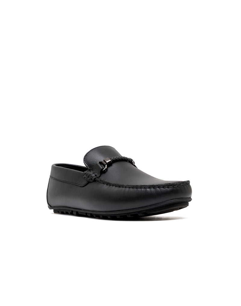 Mocasín casual para hombre en cuero con herraje REF 02GALACIA