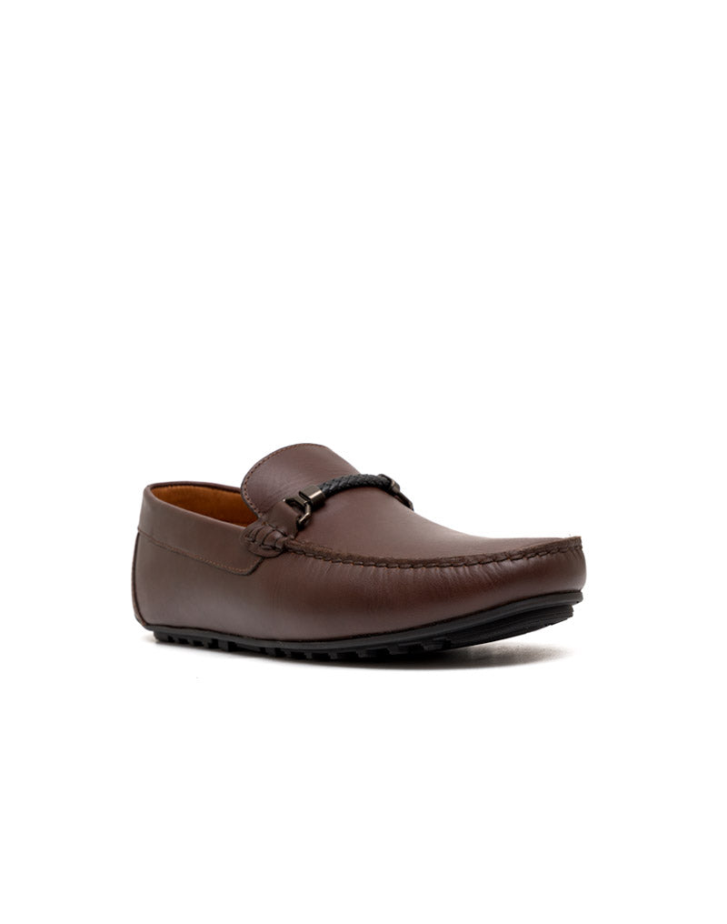 Mocasín casual para hombre en cuero con herraje REF 02GALACIA