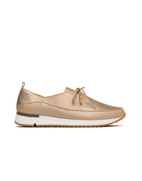 Deportivo casual bohemio vestidor en cuero para mujer en color Dorado