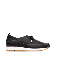 Deportivo casual bohemio vestidor en cuero para mujer en color Negro