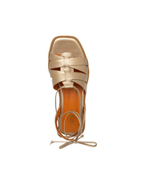 Sandalia plana tipo romana en cuero,  REF AKA1725