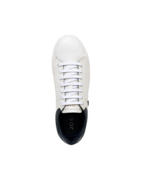 Zapato deportivo  en cuero blanco – Josh - Color Blanco x Azul