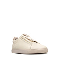 Zapato deportivo de cuero para hombre color beige