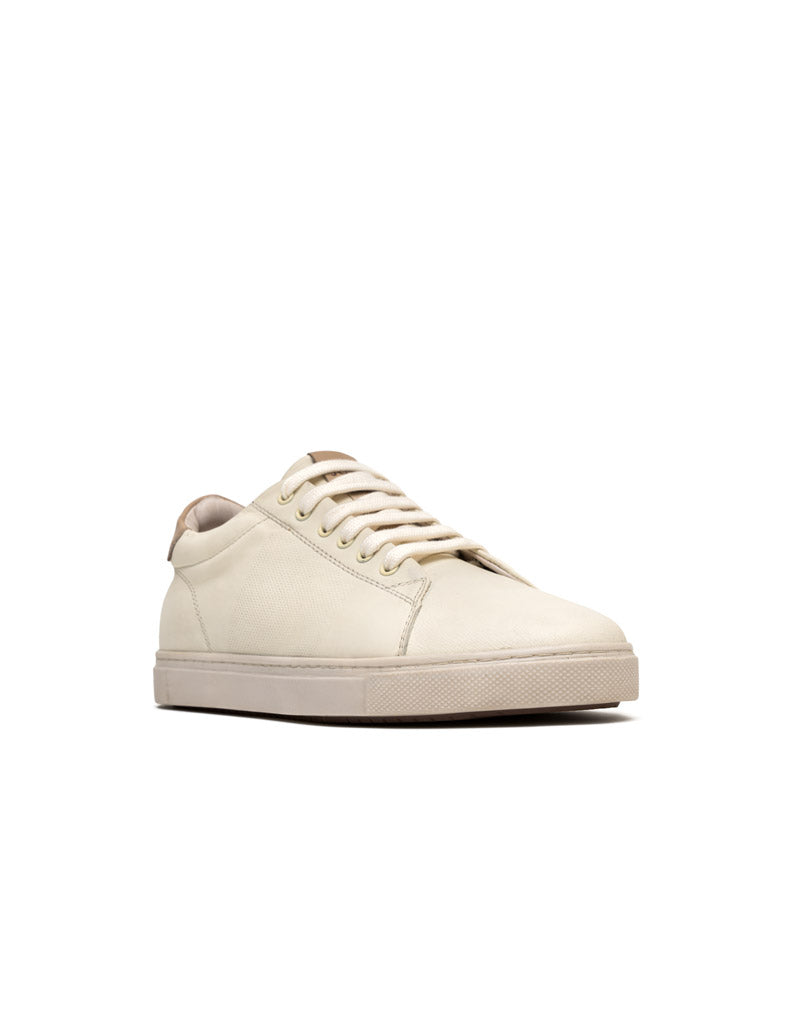 Zapato deportivo de cuero para hombre color beige