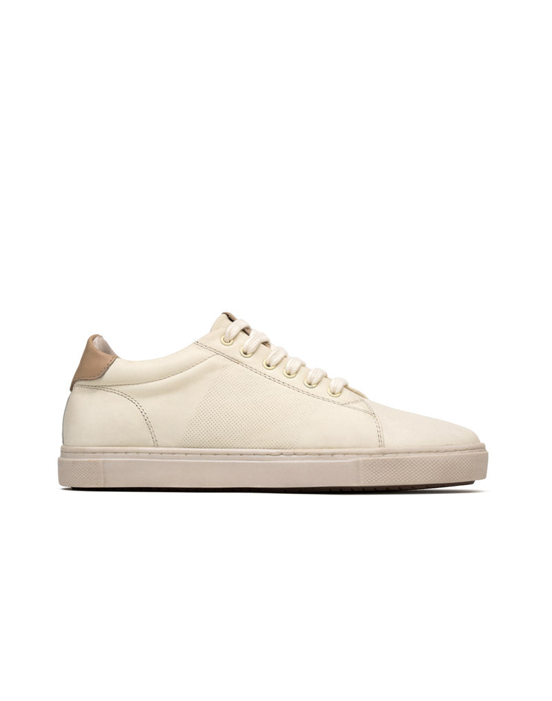 Zapato deportivo de cuero para hombre color beige