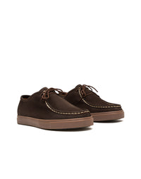 Zapato casual para hombre en cuero color café