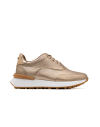 Deportivo en cuero sofisticado en color Dorado