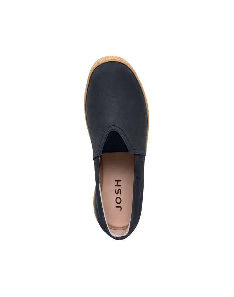 Mocasín casual de cuero nobuck 100%  en color miel – Josh - Color Azul Océano