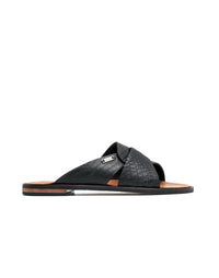 Sandalia plana versátil y moderna en cuero,  REF CLE1141