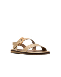 Sandalia plana de hebilla asimétrica en cuero  REF COA1652LJ