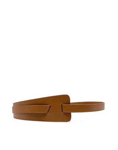 Cinturón en cuero . - Color Miel