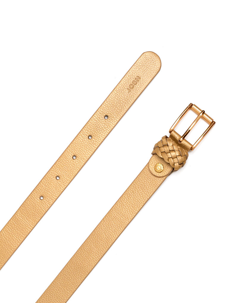 Correa en cuero con pasador trenzado para dama REF CRMJ024