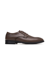 Zapato atadura formal para hombre en cuero color café
