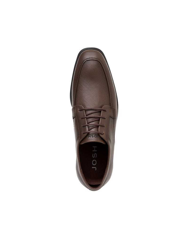 Zapato atadura formal para hombre en cuero color café