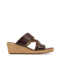 Sandalia Plataforma en Cuero color Café para Mujer  - Marca JOSH Ref. GLASS1807