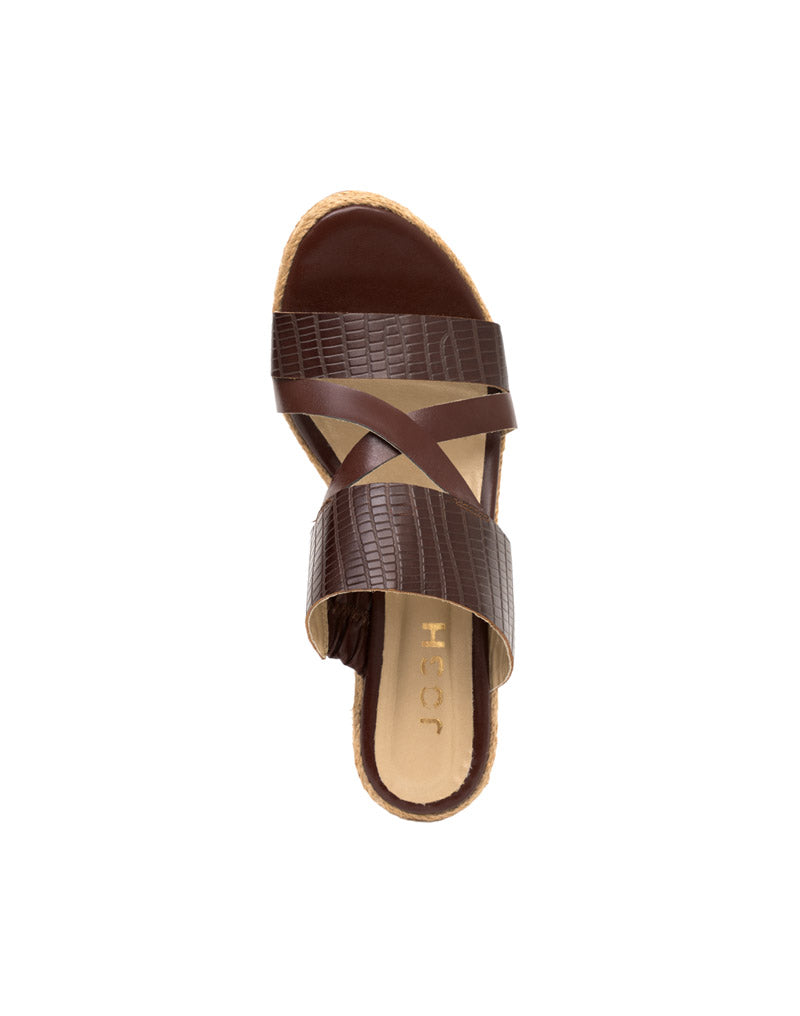 Sandalia Plataforma en Cuero color Café para Mujer  - Marca JOSH Ref. GLASS1807