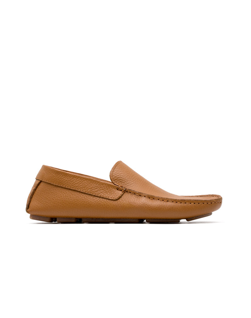 Mocasín tipo driver de cuero 100% colombiano para hombre en color Miel