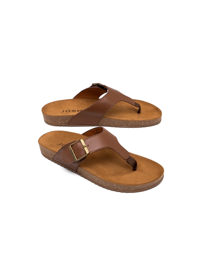Sandalia  en cuero miel – Josh - Color Miel