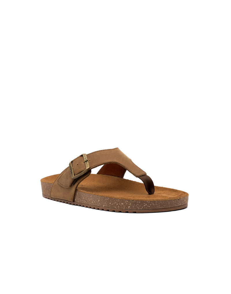 Sandalia para hombre en cuero miel REF ELIZ01
