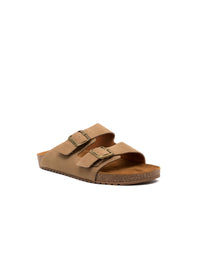 Sandalia casual de cuero 100% colombiano  en color arena – Josh - Color Cafe