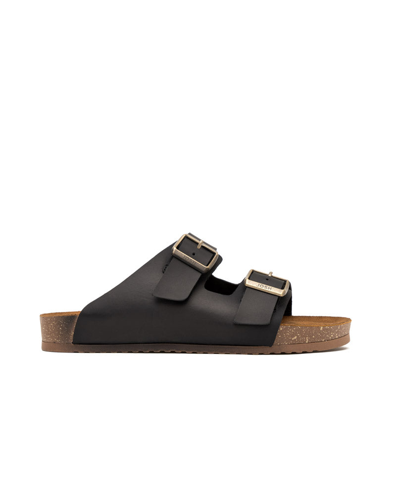 Sandalia casual de cuero 100% colombiano para hombre color negro
