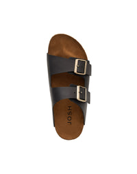 Sandalia casual de cuero 100% colombiano para hombre color negro