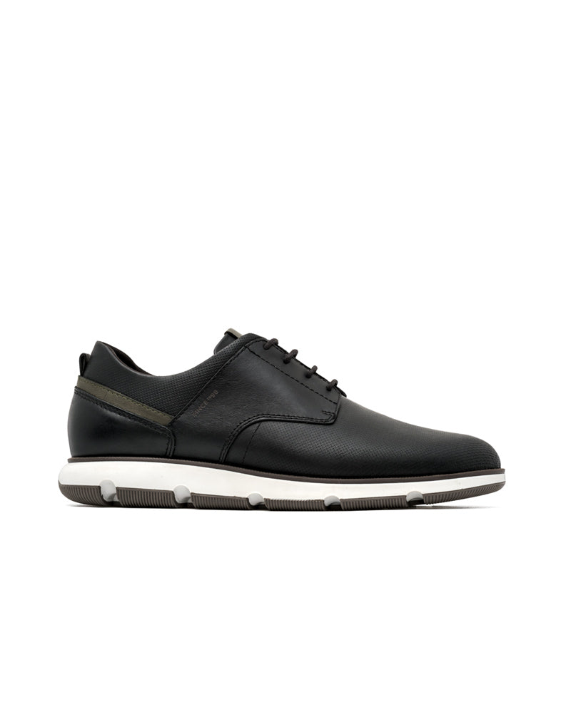 Zapato casual de cuero graso combinado con cuero liso para hombre en color Miel