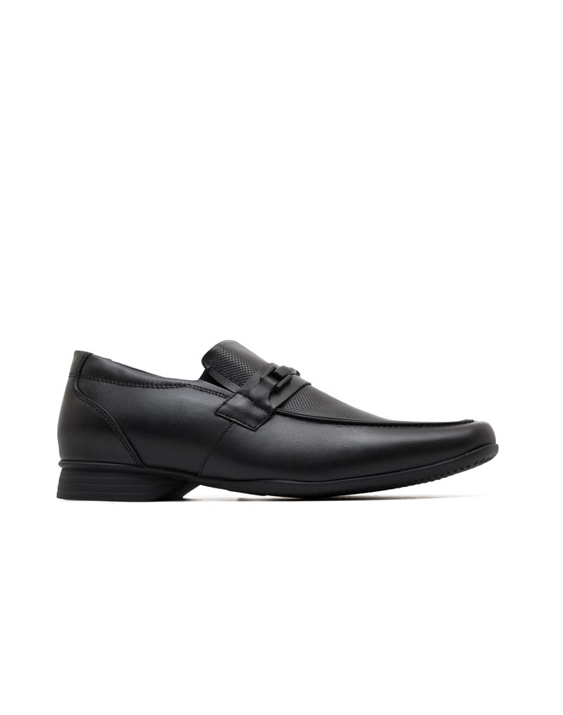 Mocasín formal para hombre en cuero en color Negro