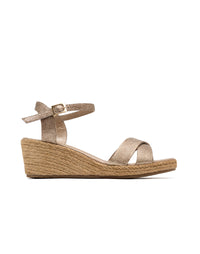 Sandalia plataforma de cuero REF GLASS04M