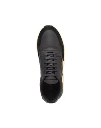 Zapato deportivo en cuero para hombre color negro