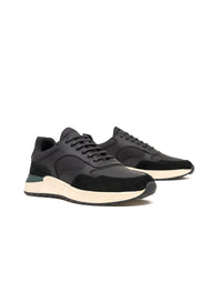 Zapato deportivo en cuero para hombre color negro