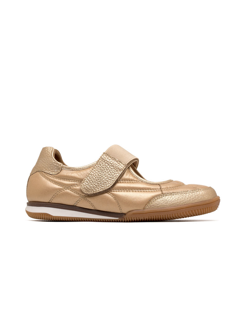 Zapato de cuero en color Dorado