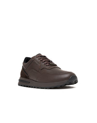 Zapato de cordon para hombre en cuero y textil REF HARL09