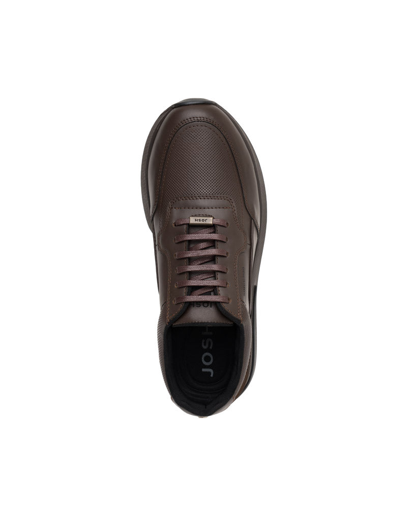 Zapato de cordon para hombre en cuero y textil REF HARL09