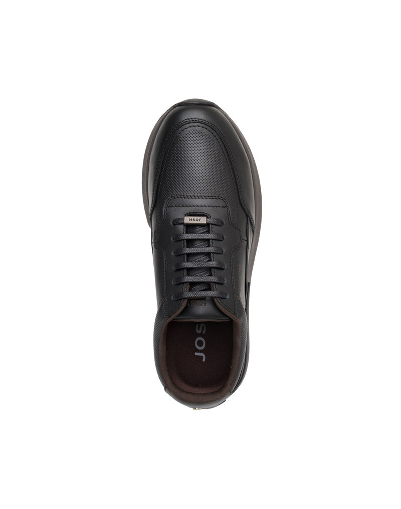 Zapato de cordon para hombre en cuero y textil REF HARL09