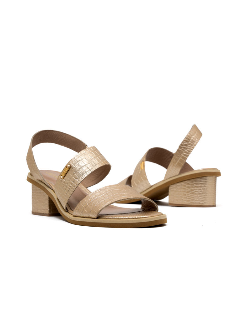 Sandalia tacón de cuero  REF IND1233CUE