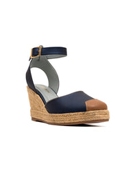 Zapato cuña tipo espadrila, bohemio y femenino en cuero REF ISA1792
