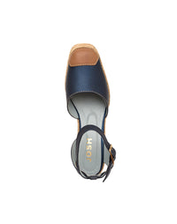 Zapato cuña tipo espadrila, bohemio y femenino en cuero REF ISA1792