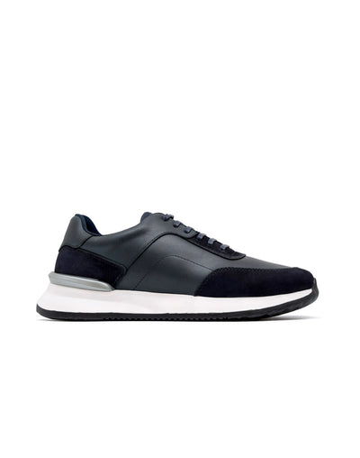 Zapato deportivo  en cuero 100% colombiano color Azul – Josh - Color Miel