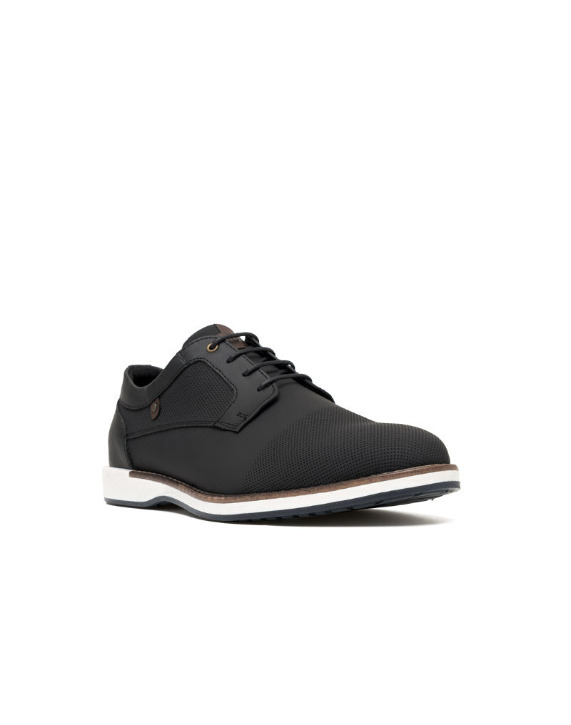Zapato casual para hombre en cuero graso color negro