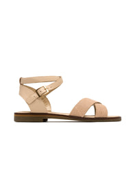 Sandalia plana para mujer en cuero REF LRS819