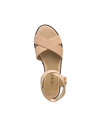 Sandalia plana para mujer en cuero REF LRS819