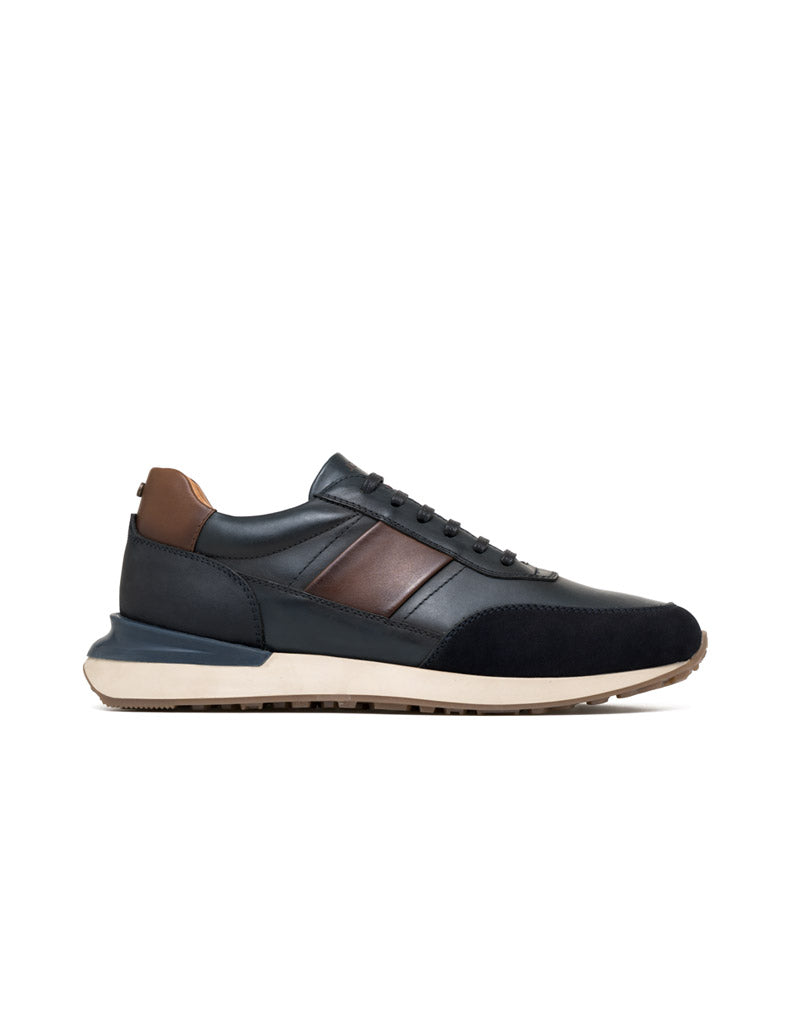 Zapato casual deportivo para hombre en cuero en color Azul