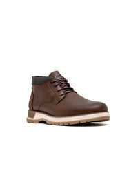 Bota casual  en cuero azul – Josh - Color Cognac