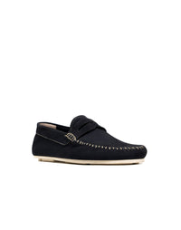 Mocasín Casual De Diseño Atemporal  En Cuero Colombiano Azul – Josh - Color Azul