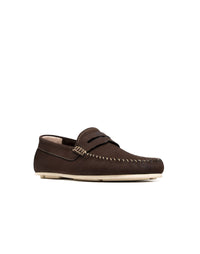 Mocasín Casual De Diseño Atemporal  En Cuero Colombiano Azul – Josh - Color Café
