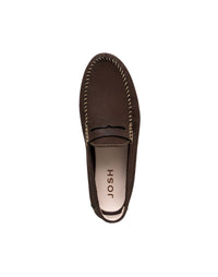 Mocasín Casual De Diseño Atemporal  En Cuero Colombiano Azul – Josh - Color Café