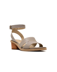 Sandalia tacon de cuero  en gris – Josh - Color Gris