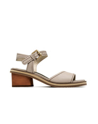 Sandalia tacon de cuero  en Caramelo – Josh - Color Caramelo